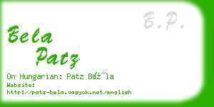 bela patz business card